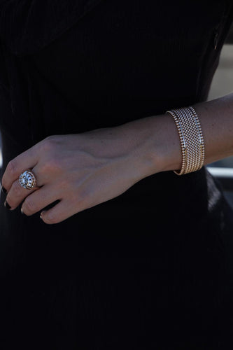 Bracelet Bracelet manchette en or rose 18 carats 58 Facettes 1791790CN