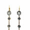 Boucles d'oreilles Boucles d’oreilles anciennes pendantes en or, platine et argent, diamants 58 Facettes