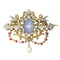 Broche Broche XIXe siècle en or jaune 18K, saphir étoilé, diamants 58 Facettes 18052-0023