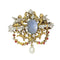 Broche Broche XIXe siècle en or jaune 18K, saphir étoilé, diamants 58 Facettes 18052-0023