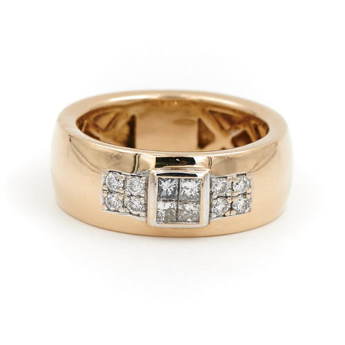 Bague 53 Diamani Bague Jonc Belle Epoque Or jaune, Or blanc Diamant 58 Facettes 1807605CN