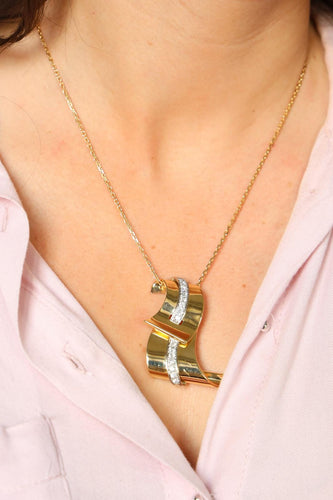 Collier Collier Pendentif Or jaune Diamant 58 Facettes 1807606CN