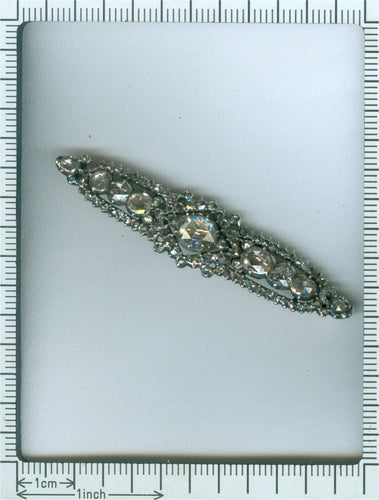 Broche Broche barrette antique en argent sur or rouge 14K et diamants 58 Facettes 18124-0158