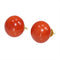 Boucles d'oreilles Boucles d'oreilles puces anciennes en or jaune 18K et corail rouge (vers 1900) 58 Facettes 18128-0051