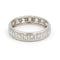 Bague 56 Alliance américaine - Bague en platine sertie de diamants 58 Facettes 1816558CN