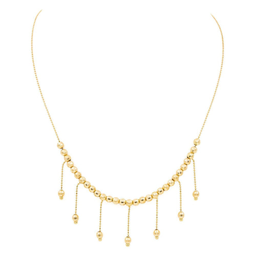 Collier Collier maille boule en or jaune 18 carats 58 Facettes 1819952CN