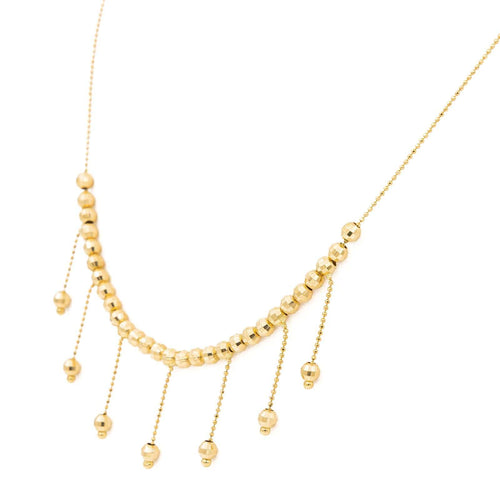 Collier Collier maille boule en or jaune 18 carats 58 Facettes 1819952CN