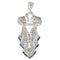 Pendentif Pendentif Art déco en platine avec diamants et saphirs 58 Facettes 18276-0099
