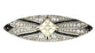 Broche Broche Art déco en argent sur or 18K, diamants, onyx et perles 58 Facettes 18309-0001