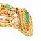 Bracelet Bracelet manchette en or jaune 18 carats cornaline, chrysoprase et turquoise 58 Facettes 1833431CN