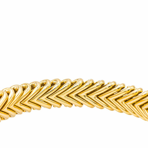Bracelet Bracelet maille chevron en or jaune 18 carats 58 Facettes 1833576CN
