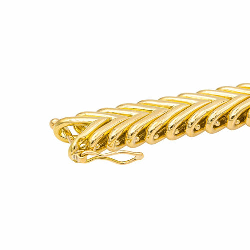 Bracelet Bracelet maille chevron en or jaune 18 carats 58 Facettes 1833576CN