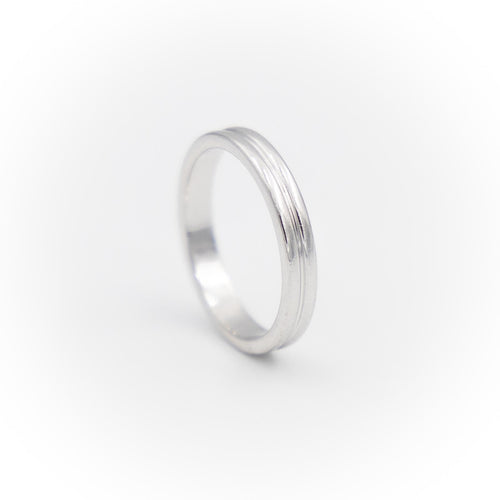 Bague 53 Boucheron Godron - Bague alliance en platine 58 Facettes 1833583CN