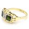 Bague 54.5 Bague tank rétro en or 14k avec tourmalines et diamant 58 Facettes 0AABCE368A9D4C8E8D69FDF004B882DB