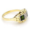Bague 54.5 Bague tank rétro en or 14k avec tourmalines et diamant 58 Facettes 0AABCE368A9D4C8E8D69FDF004B882DB