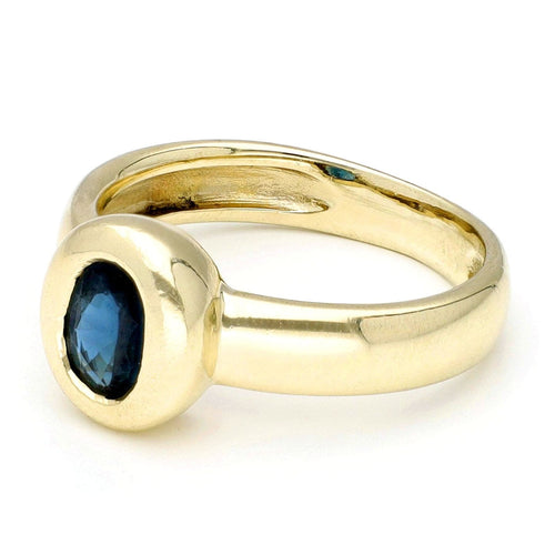 Bague 51 Bague solitaire saphir ovale en or jaune 14k 58 Facettes 859A76365F9345908216D51CB28BEAC5