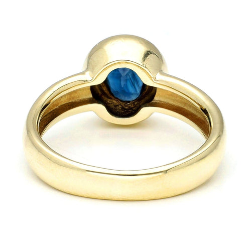 Bague 51 Bague solitaire saphir ovale en or jaune 14k 58 Facettes 859A76365F9345908216D51CB28BEAC5