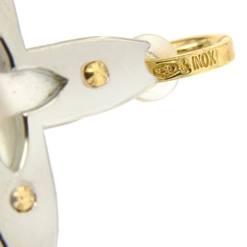 Pendentif Zancan - Pendentif croix en or 18 ct, nacre et acier inoxydable 58 Facettes 18535