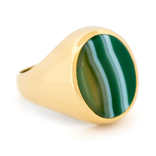 Bague 64 Bague chevalière - Agate en or jaune 18k 58 Facettes 2AF4122DC8204DCFAFDE6A3706A4542E