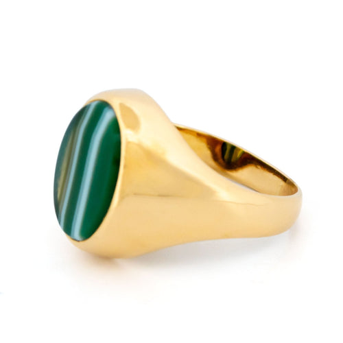 Bague 64 Bague chevalière - Agate en or jaune 18k 58 Facettes 2AF4122DC8204DCFAFDE6A3706A4542E
