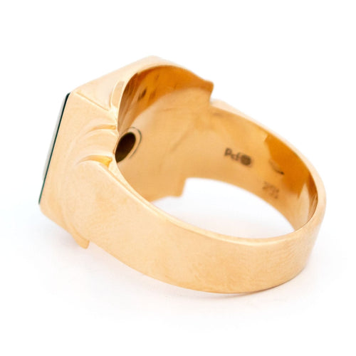 Bague 56 Bague chevalière vintage en or jaune 14k avec diamants et onyx 58 Facettes BC82966C7D91480085CBF6C6C5A7C2E6