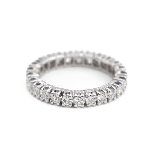 Bague 55.5 Bague Alliance américaine Or blanc Diamant 58 Facettes 1856174CN