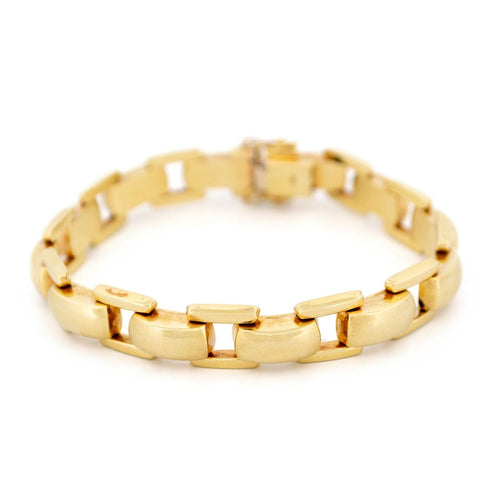 Bracelet Bracelet tank rétro en or jaune 14k 58 Facettes 594CEDA3E8AF4E8D8165C6A89B90AB96