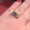 Bague 55 Bague en or jaune 18 carats et saphir 58 Facettes 18697