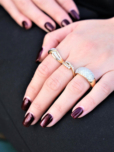 Bague 55 Bague en or jaune 18 carats avec diamants 58 Facettes 1875611CN