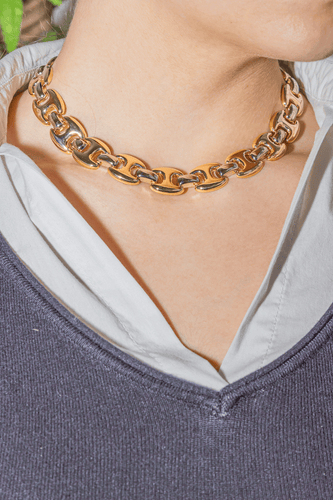 Collier Collier Ras de cou Or jaune, Or blanc 58 Facettes 1880727CN