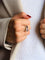Bague 54 Bague Tank Or blanc Rubis, Diamant 58 Facettes 1888306CN