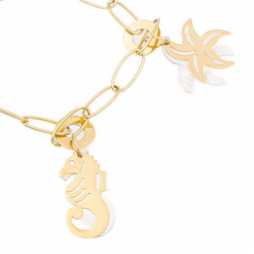 Bracelet Bracelet Breloques Or jaune Nacre 58 Facettes 1888323CN