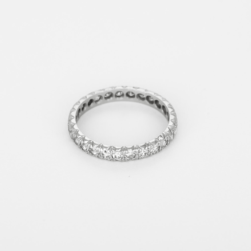Bague 50 Alliance américaine en platine, diamants : 1,35 carat 58 Facettes DV0176-7