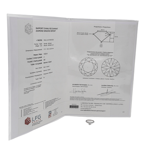 Bague 51 Bague Solitaire Or blanc Diamant 58 Facettes 1907846CN