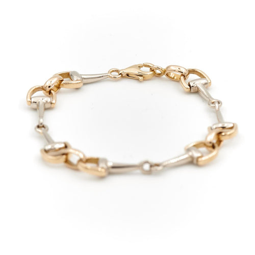 Bracelet Bracelet en or jaune et blanc 18 carats 58 Facettes 1907888CN