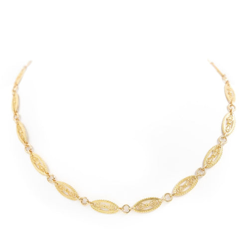 Collier Collier maille filigrane en or jaune 18 carats 58 Facettes 1907918CN