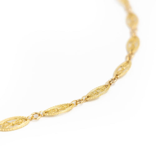 Collier Collier maille filigrane en or jaune 18 carats 58 Facettes 1907918CN