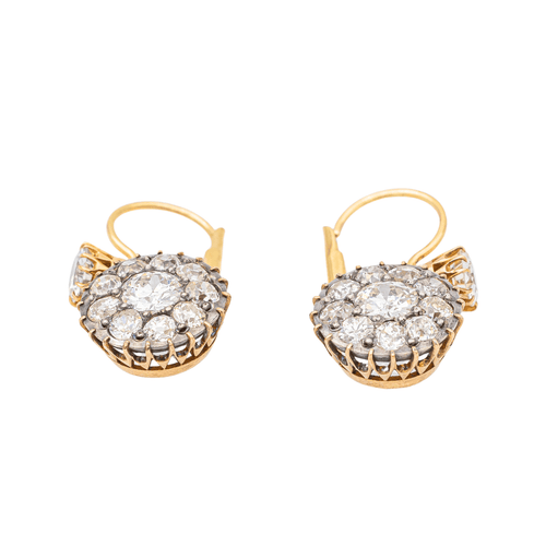 Boucles d'oreilles Boucles d'oreilles dormeuses en or jaune 18 carats et diamants 58 Facettes 1912524CN