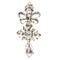Pendentif Pendentif croix baroque ancien en or jaune 18K et diamants 58 Facettes 19127-0067