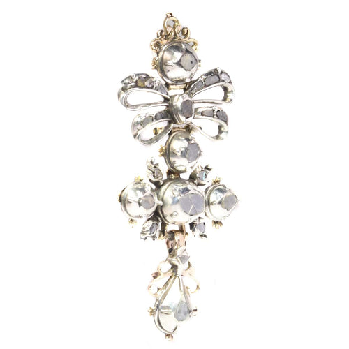 Pendentif Pendentif croix baroque ancien en or jaune 18K et diamants 58 Facettes 19127-0067