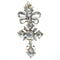 Pendentif Pendentif croix baroque ancien en or jaune 18K et diamants 58 Facettes 19127-0067