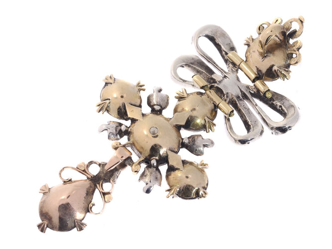 Pendentif Pendentif croix baroque ancien en or jaune 18K et diamants 58 Facettes 19127-0067