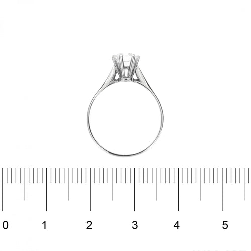 Bague 56 Bague solitaire - Diamant 0,78 ct en or blanc 18 ct 58 Facettes 19161