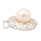 Pendentif Pendentif vintage en or blanc avec perle et diamants 58 Facettes 1931141CN