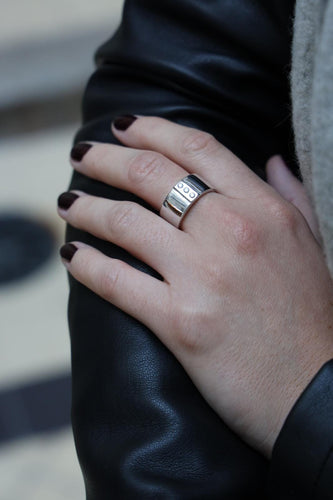 Bague 56 Bague Trilogie Or blanc Diamant 58 Facettes 1931159CN