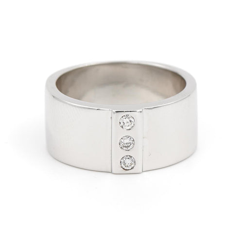 Bague 56 Bague trilogie en or blanc 18 carats et diamants 58 Facettes 1931159CN