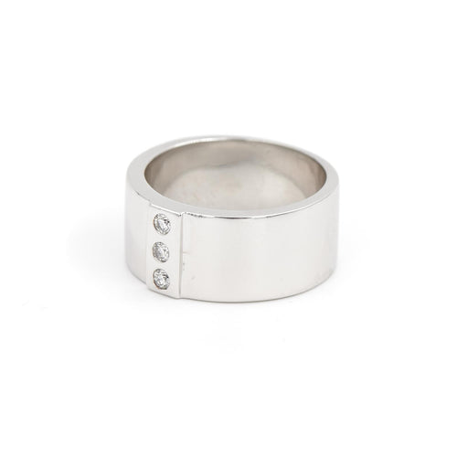 Bague 56 Bague trilogie en or blanc 18 carats et diamants 58 Facettes 1931159CN