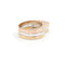 Bague 54 Trilogie - Bague en or jaune, or blanc et or rose 18 carats 58 Facettes 1943849CN