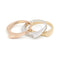 Bague 54 Bague Or blanc, Or jaune, Or rose 58 Facettes 1943849CN