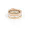 Bague 54 Trilogie - Bague en or jaune, or blanc et or rose 18 carats 58 Facettes 1943849CN